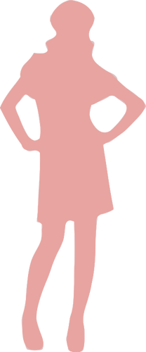 Pink girly silhouette