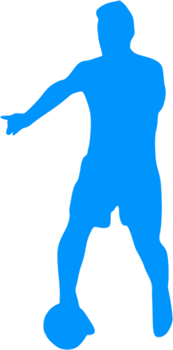 Blaue Football Player-Symbol