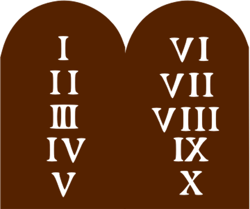 Tien geboden bestuur vector afbeelding