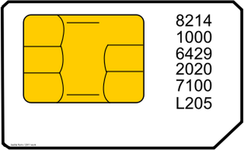 Векторная графика мобильной сети SIM-карты