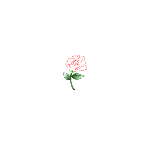 単一のバラ ベクトル画像