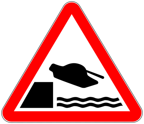 Flussufer-Vektor-Straße-symbol