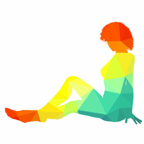 Silhouette de femme couleur