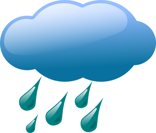 Immagine vettoriale delle previsioni meteo simbolo di colore cielo piovoso