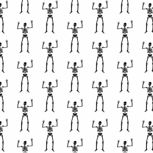 Skeletons seamless pattern