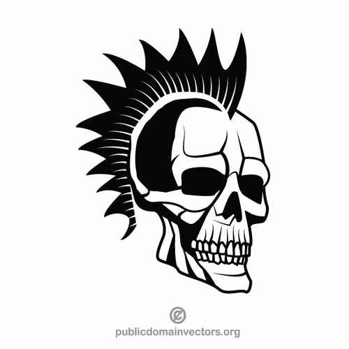 Skull monochrome vector art