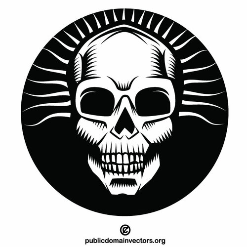 White skull silhouette