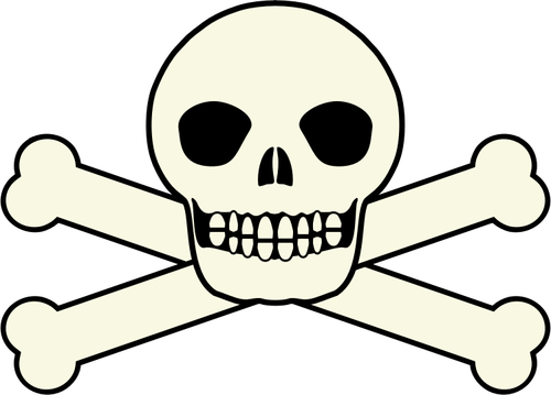 Traditionelle Piraten Fahne Totenkopf Vektor-ClipArt