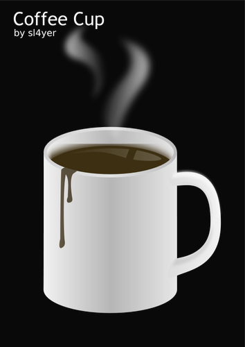 Vector de la imagen de una taza de café caliente