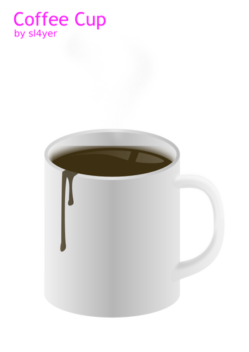 कॉफी के कप में वेक्टर छवि