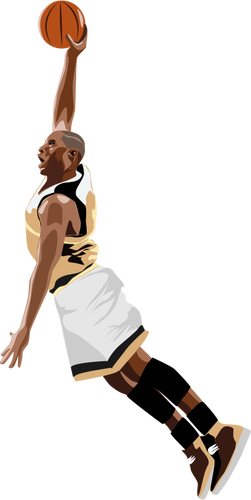 Illustration vectorielle de basket-ball slamdunk