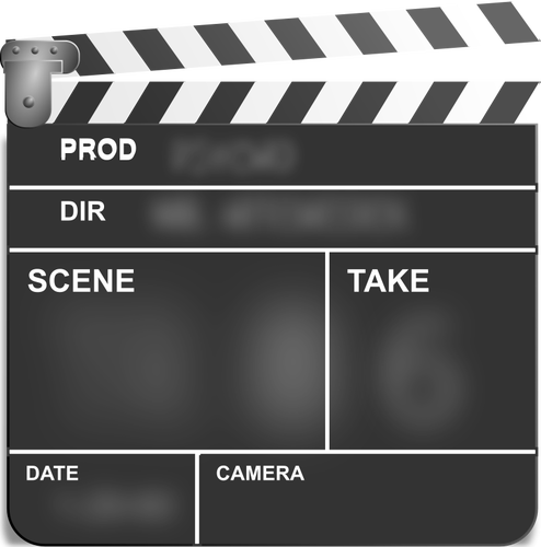 Filme ação clapper board vector clipart