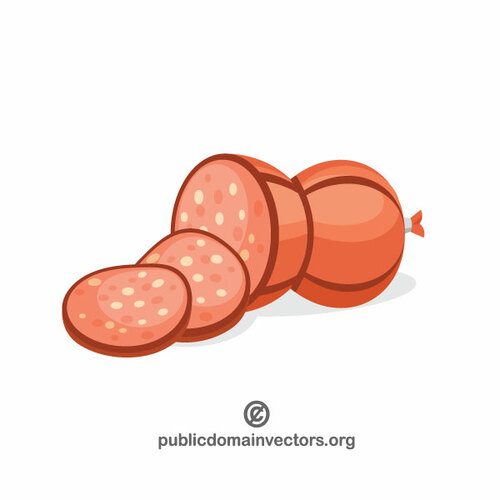 Tranches de saucisse vecteur une image clipart