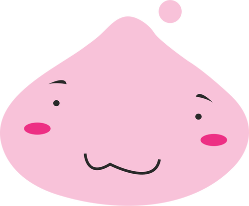 Vector afbeelding van roze slijm hoofd