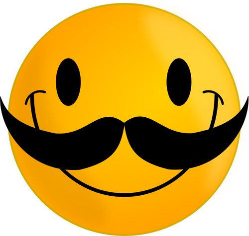 Clipart vectoriels de smiley avec grosse moustache
