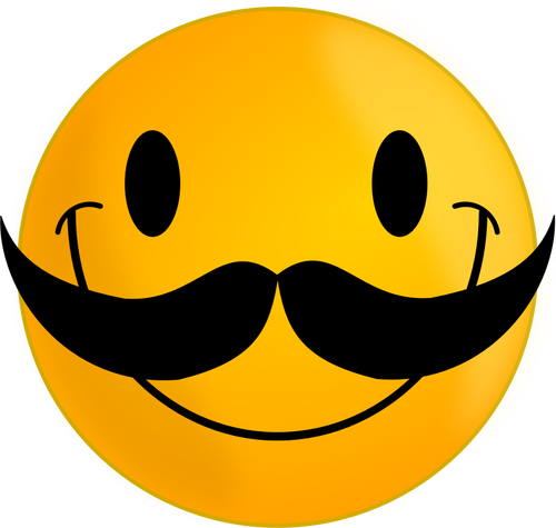 Clipart vectoriels de smiley avec grosse moustache