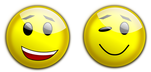 Twee gele smileys