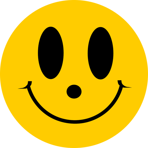 Image de vecteur visage smiley plat simple