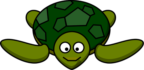 Immagine vettoriale di sorridente tartaruga