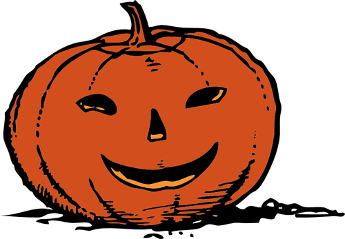 Înfricoşător zâmbind Jack-o-lantern grafică vectorială