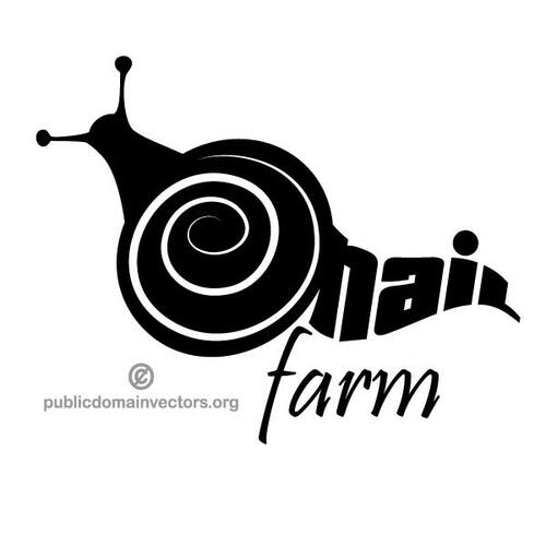 Ślimak gospodarstwa koncepcja logo