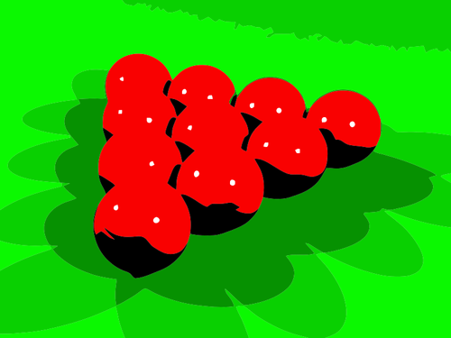 Punainen snooker pallot vektori ClipArt