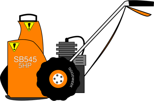 Vektorové kreslení z elektrické sněhové frézy