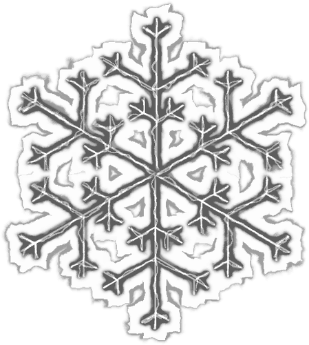 Vektor ClipArt-bilder av gråskala snöflinga