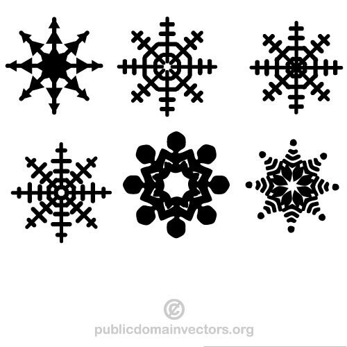 Fiocchi di neve vector set