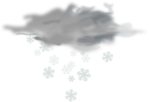 Grafika wektorowa Prognoza pogody kolor symbolu do snowy niebo