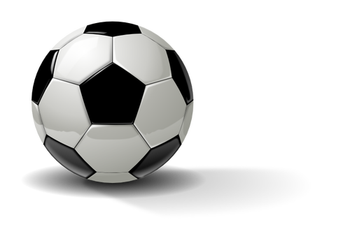Vektör çizim fotogerçekçi futbol topu