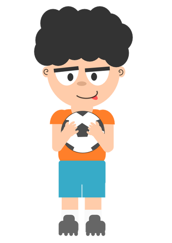 Vector de la imagen de un hombre con un fútbol bal