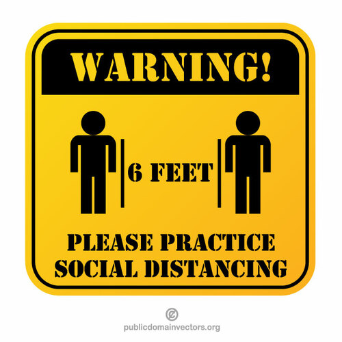 Warning social distancing