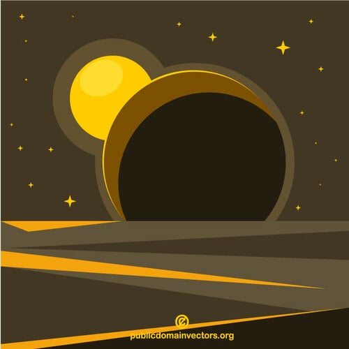 Clip art vektor gerhana matahari