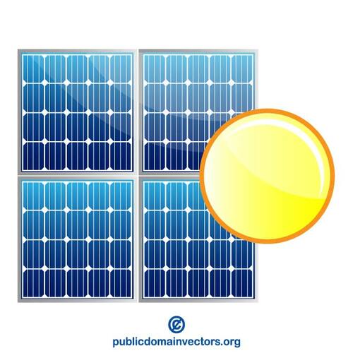 Painéis solares vector clipart