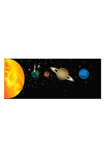 Sonnensystem-Vektor-Bild