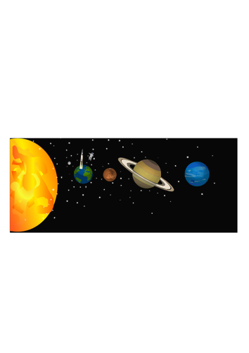 Solar system vector image