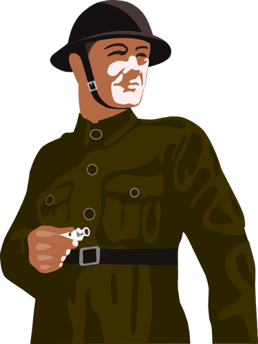 Clipart vetorial de soldado britânico