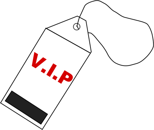 Illustration der roten und schwarzen VIP-tag