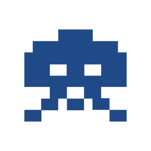 Space invaders pixel kunst ikonet vektor image