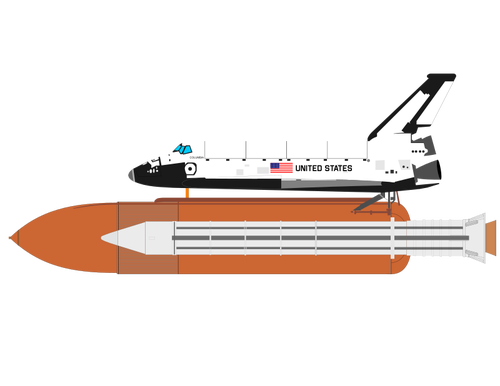 Desenho vetorial de ônibus espacial