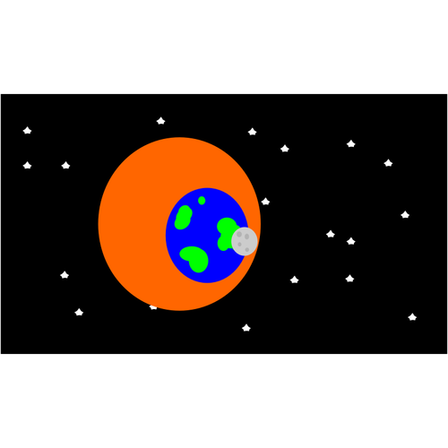 वेक्टर छवि अंतरिक्ष में पृथ्वी