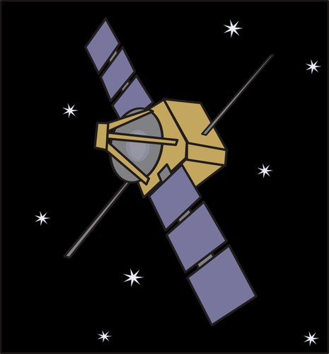 Raumschiff mit Sonnenkollektoren