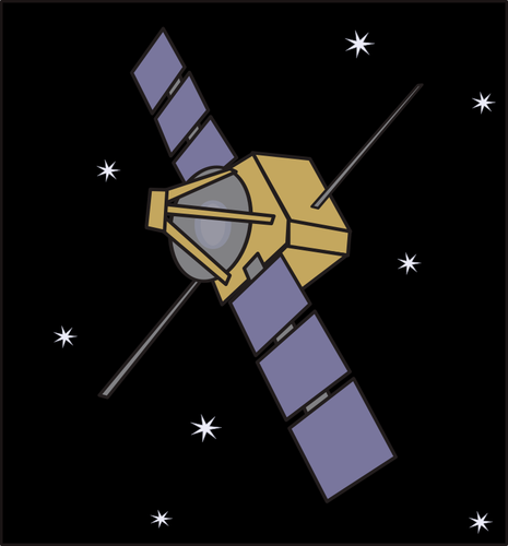 Spacecraft with solar panels