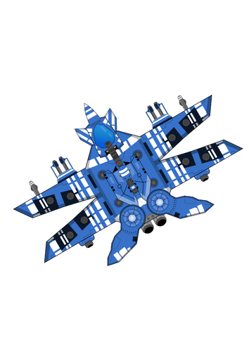 Blaue Raumschiff
