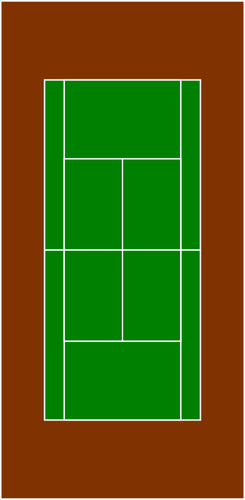 Ilustração em vetor court de ténis