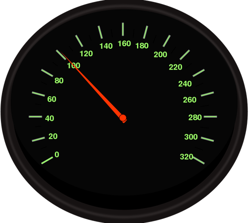 Vektor ClipArt för hastighetsmätare