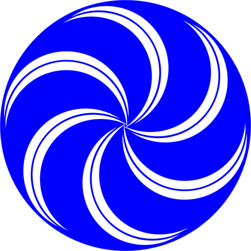 Boule spirale bleue