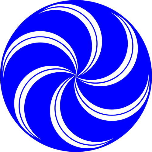 Bola espiral azul