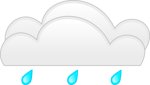 פסטל צבעוניים overcloud גשם סימן האיור וקטורית